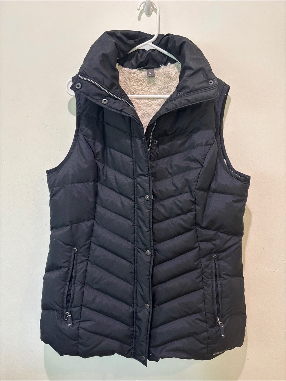Midnight Blue Eddie Bauer Women's Quilted Lined Down Puffer Vest Size XL - Picture 1 of 6
